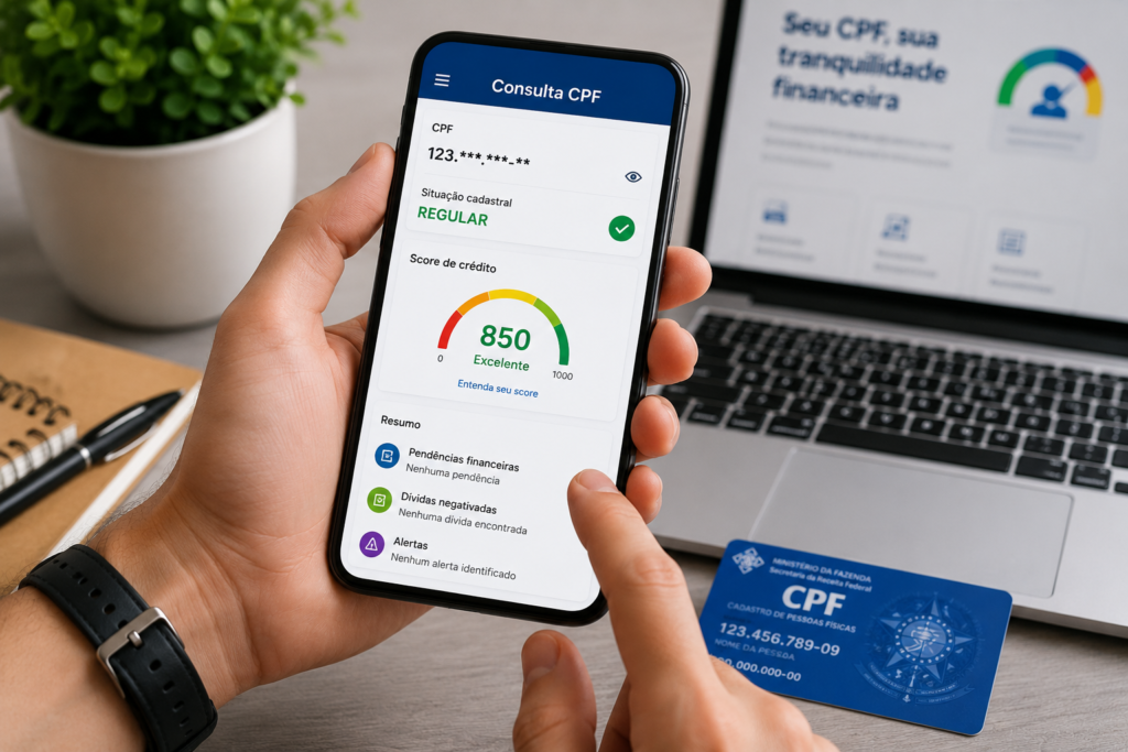 Como Consultar Seu CPF Grátis e verificar score de crédito online